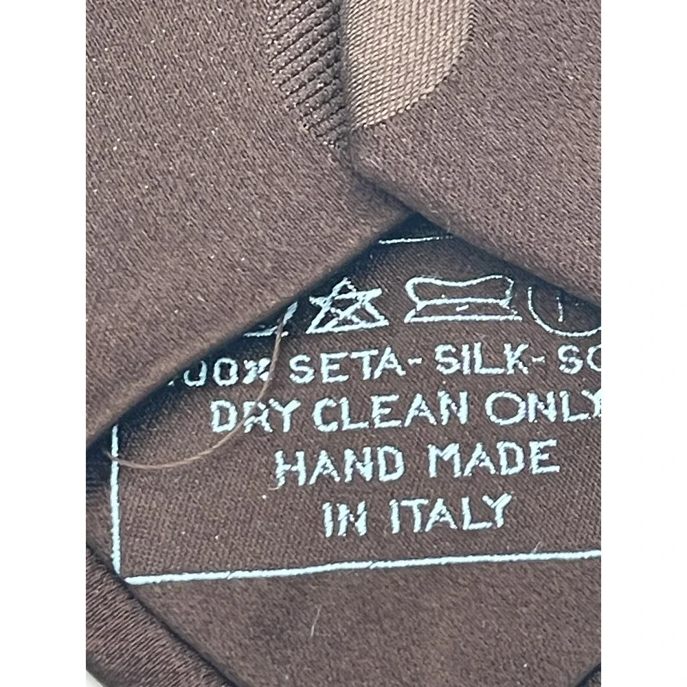 Italo Ferretti Mens Brown W/Circles‎ Handmade100% Silk Tie (TC12) NW/OTs